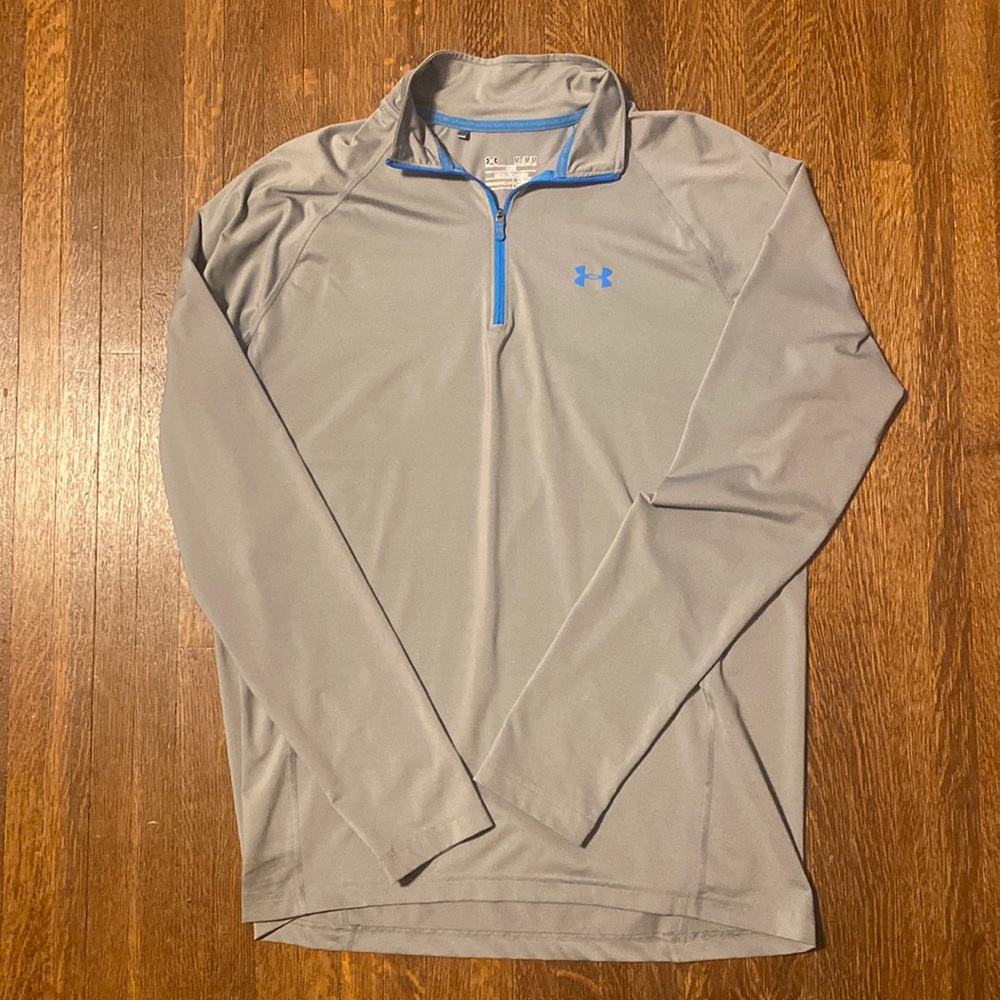 Under Armour allseasongear lightweight 1/4 zip jacket. Size medium gray